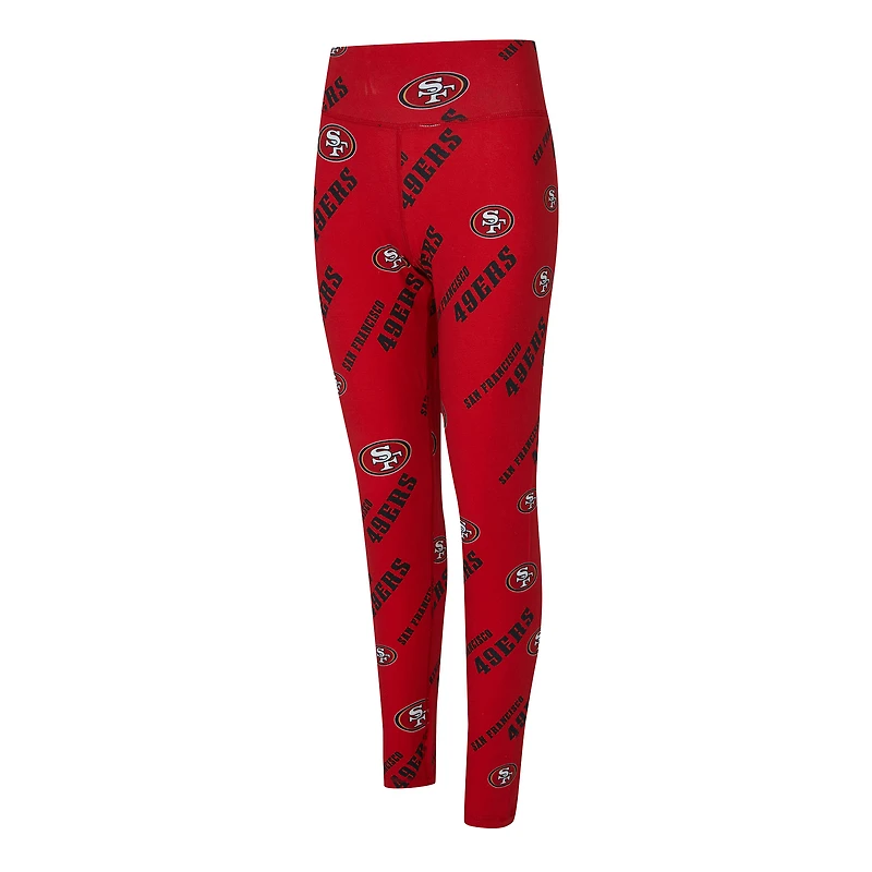 Leggings Concepts Sport Scarlet à imprimé mosaïque des 49ers de San Francisco pour femme