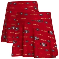 Women's Concepts Sport Scarlet San Francisco 49ers Mosaic Allover Print Skort
