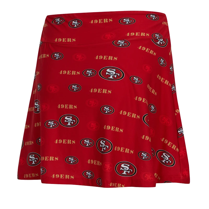Women's Concepts Sport Scarlet San Francisco 49ers Mosaic Allover Print Skort