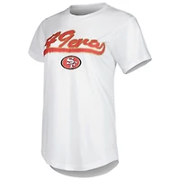 Women's Concepts Sport White/Charcoal San Francisco 49ers Sonata Top & Leggings Sleep Set
