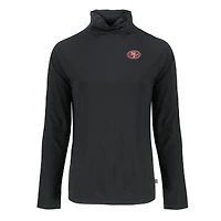 Women's Cutter & Buck Black San Francisco 49ers Coastline Epic Comfort Eco Recycled Funnel Neck Raglan Pullover Sweatshirt