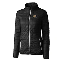 Women's Cutter & Buck  Black San Francisco 49ers Helmet Logo Rainier PrimaLoft Eco Insulated Full-Zip Puffer Jacket