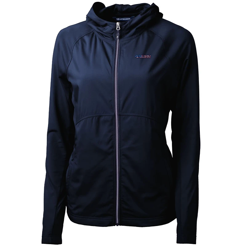 Women's Cutter & Buck Navy San Francisco 49ers Adapt Eco Knit Full-Zip Jacket