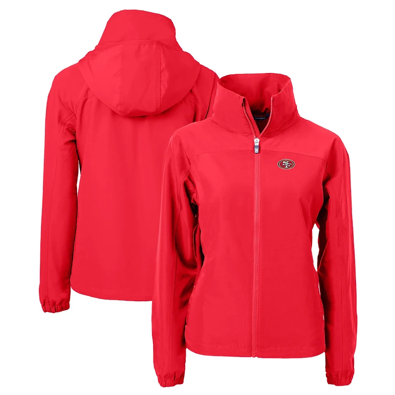Women's Cutter & Buck  Red San Francisco 49ers Charter Eco Recycled Full-Zip Jacket