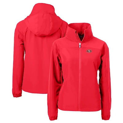 Women's Cutter & Buck  Red San Francisco 49ers Charter Eco Recycled Full-Zip Jacket
