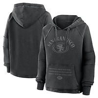 Women's Fanatics Black San Francisco 49ers Oversized Raglan Gridiron Hoodie
