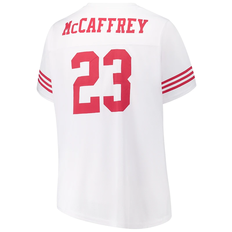 Women's Fanatics Christian McCaffrey White San Francisco 49ers Plus Fashion Jersey