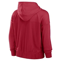 Women's  Fanatics College Scarlet San Francisco 49ers Script Lock Full-Zip Hoodie