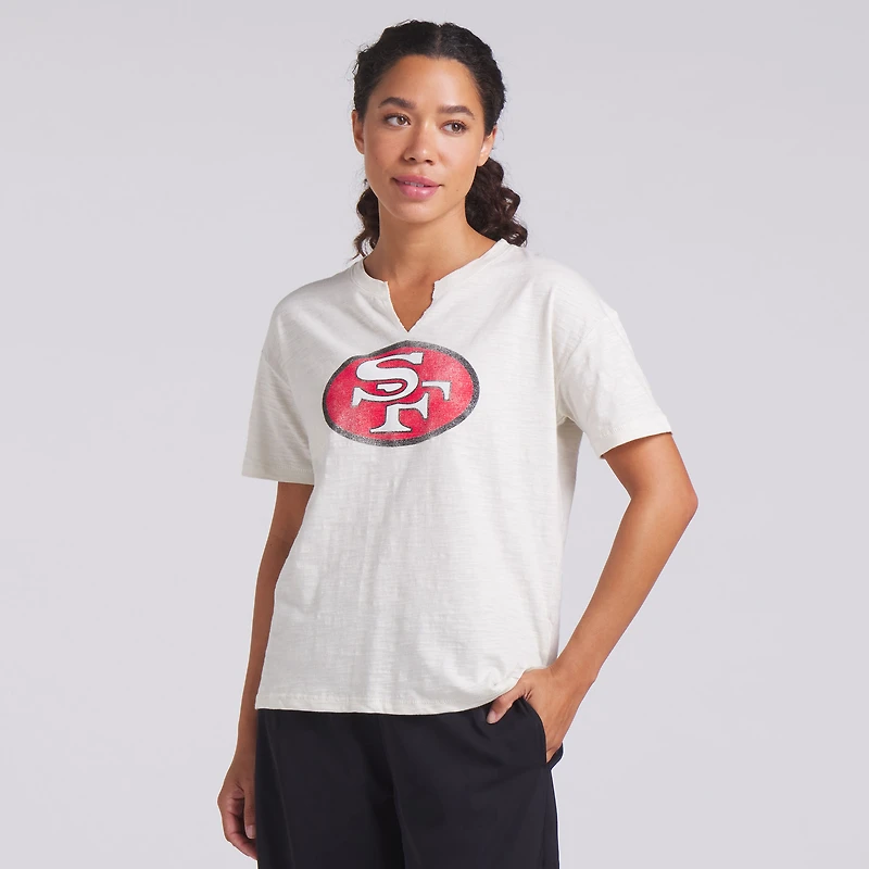 Women's Fanatics Cream San Francisco 49ers Trick Play Slub Boxy T-Shirt