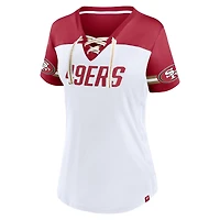 Women's Fanatics Deebo Samuel White San Francisco 49ers Athena Name & Number V-Neck Top