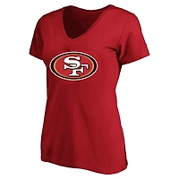 Women's Fanatics George Kittle Scarlet San Francisco 49ers Plus Name & Number V-Neck T-Shirt
