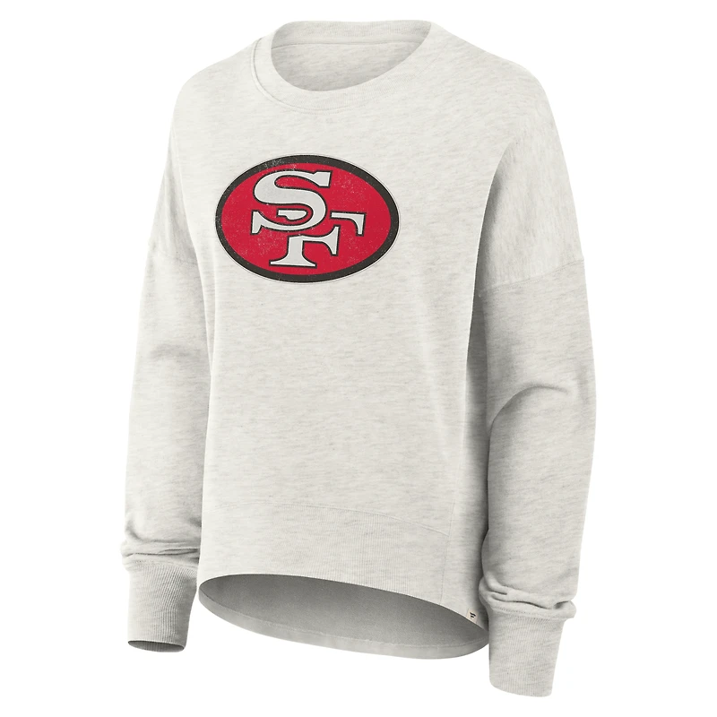 Sweat-shirt surdimensionné Fanatics gris chiné pour femme, motif Hometown des 49ers de San Francisco