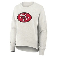 Sweat-shirt surdimensionné Fanatics gris chiné pour femme, motif Hometown des 49ers de San Francisco