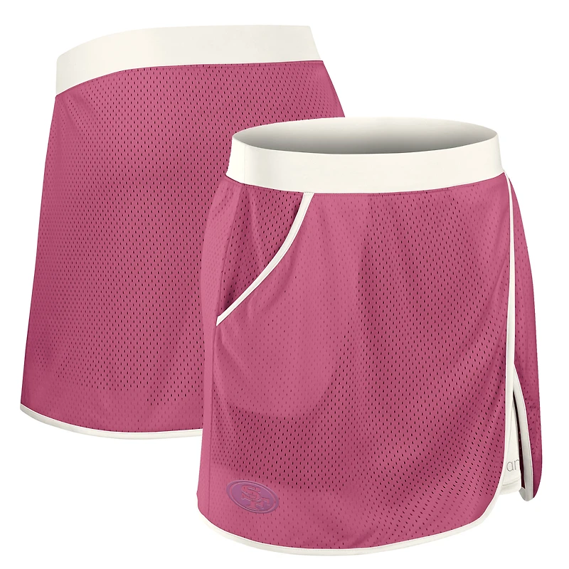 Jupe-short de bien-être Studio Fanatics rouge pour femme des San Francisco 49ers