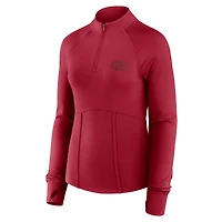 Women's Fanatics  Scarlet San Francisco 49ers Elements Quarter-Zip Jacket