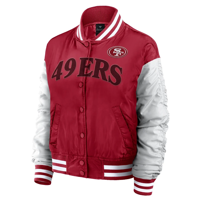 Veste à boutons-pression Fanatics Scarlet San Francisco 49ers Elements Wave pour femme