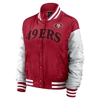 Veste à boutons-pression Fanatics Scarlet San Francisco 49ers Elements Wave pour femme