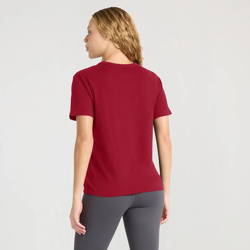 T-shirt Fanatics Scarlet pour femme, « Line Em Up » des San Francisco 49ers