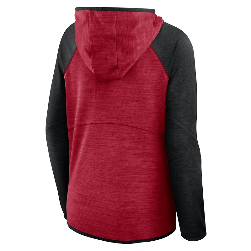 Sweat à capuche zippé grande taille Fanatics Scarlet San Francisco 49ers pour femme