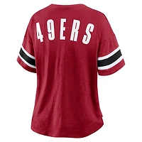 Women's Fanatics Scarlet San Francisco 49ers Redzone Curl Route T-Shirt