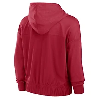 Sweat à capuche zippé intégral Fanatics Scarlet San Francisco 49ers Script Lock pour femme