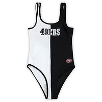 Women's G-III 4Her by Carl Banks Black/White San Francisco 49ers Last Stand One-Piece Swimsuit