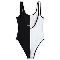 Maillot de bain une pièce G-III 4Her par Carl Banks pour femmes, noir/blanc, San Francisco 49ers Last Stand