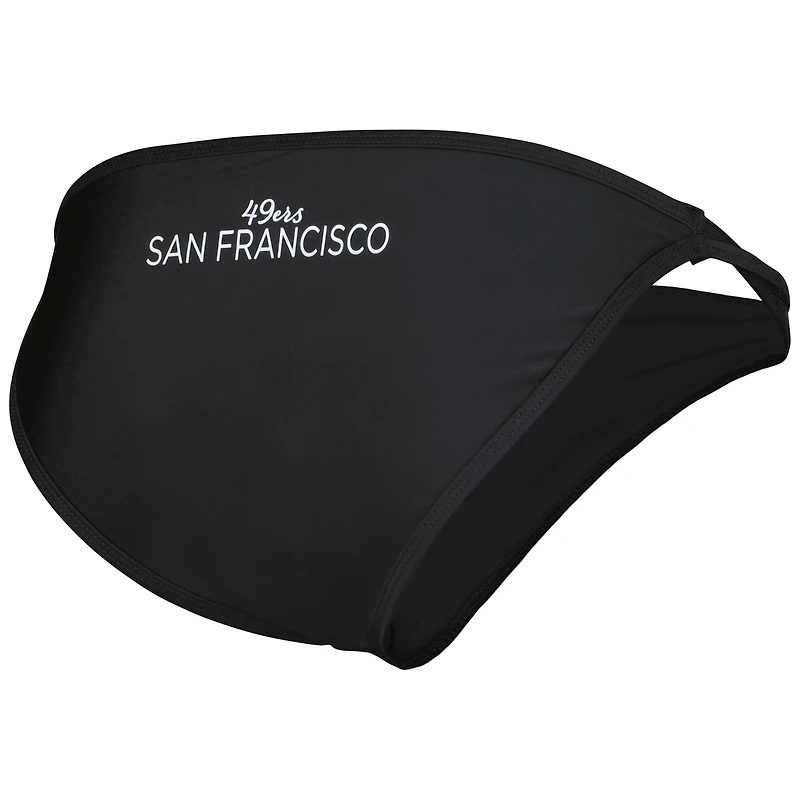 Women's G-III 4Her by Carl Banks Black San Francisco 49ers Hall of Fame Bikini Bottom
