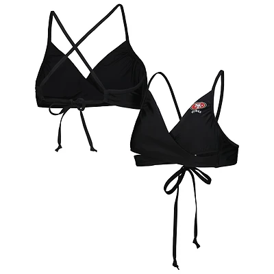 Haut de bikini noir G-III 4Her by Carl Banks pour femmes, Temple la renommée des 49ers San Francisco