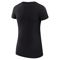 Women's G-III 4Her by Carl Banks Black San Francisco 49ers Super-Slim Fit Lightweight Animal Print Heart T-Shirt