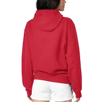 Women's G-III 4Her by Carl Banks Red San Francisco 49ers Football Logo Fleece Tri-Blend Pullover Hoodie