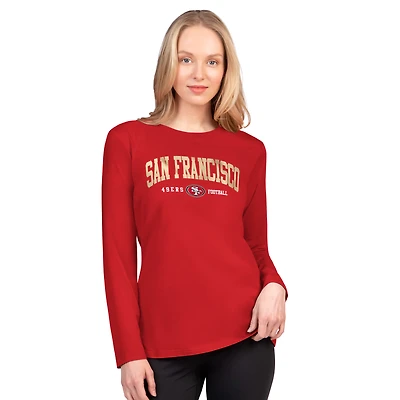 T-shirt à manches longues G-III 4Her pour femme par Carl Banks Scarlet des San Francisco 49ers, « Meilleur jeu »
