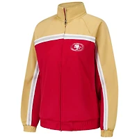 Veste de survêtement d'après-match entièrement zippée G-III 4Her par Carl Banks Scarlet pour femme des 49ers San Francisco