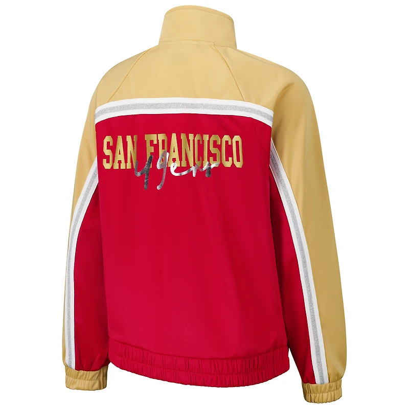 Veste de survêtement d'après-match entièrement zippée G-III 4Her par Carl Banks Scarlet pour femme des 49ers San Francisco