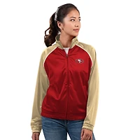 Veste de survêtement zippée G-III 4Her par Carl Banks Scarlet des San Francisco 49ers Replay pour femme