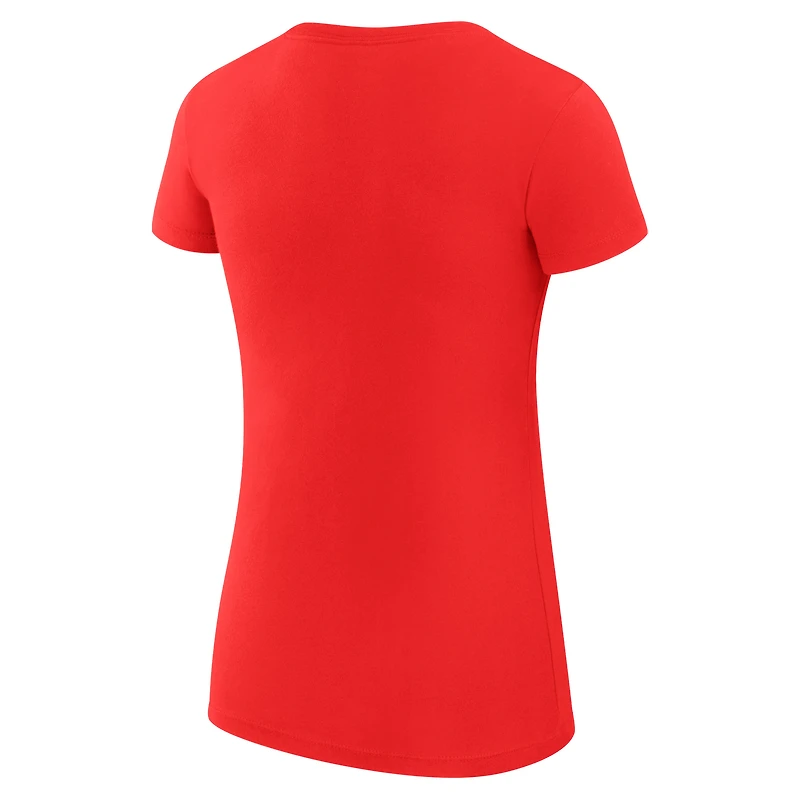 Women's G-III 4Her by Carl Banks Scarlet San Francisco 49ers Super-Slim Fit Lightweight Dot Print T-Shirt