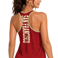 Women's G-III 4Her by Carl Banks Scarlet San Francisco 49ers Tater II Racerback Tank Top