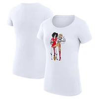 Women's G-III 4Her by Carl Banks White San Francisco 49ers Super-Slim Fit Lightweight Football Girls Graphic T-Shirt