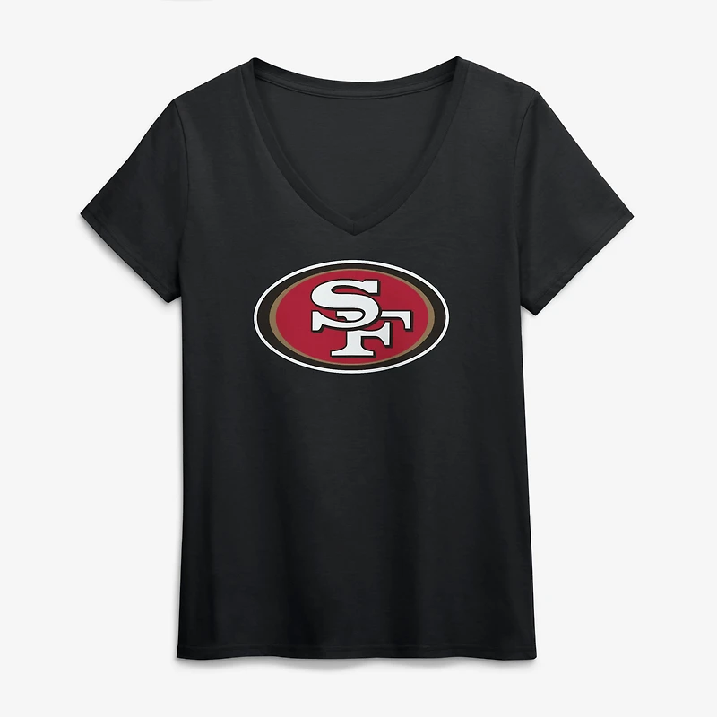 Women's Logo Athletic San Francisco 49ers Primary V-Neck T-Shirt