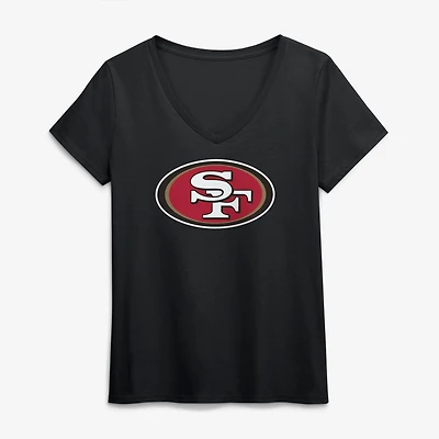 Women's Logo Athletic San Francisco 49ers Primary V-Neck T-Shirt