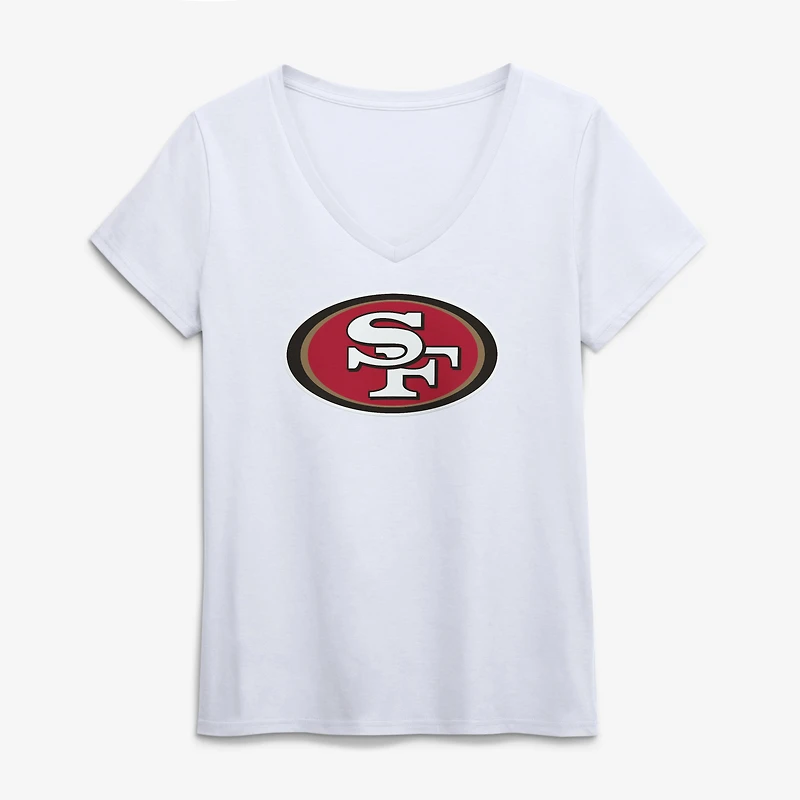 Women's Logo Athletic San Francisco 49ers Primary V-Neck T-Shirt