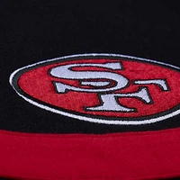 Women's Mitchell & Ness  Black San Francisco 49ers Cropped Long Sleeve Rugby Polo