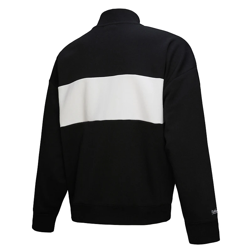 Women's Mitchell & Ness Black San Francisco 49ers Quarter-Zip Jacket