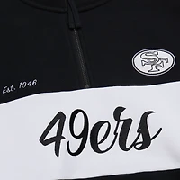 Women's Mitchell & Ness Black San Francisco 49ers Quarter-Zip Jacket