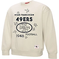Women's Mitchell & Ness Cream San Francisco 49ers Plus Shooting Star Sweatshirt