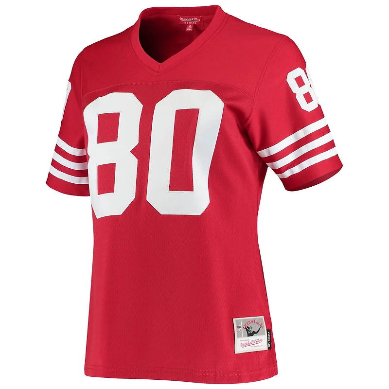 Women's Mitchell & Ness Jerry Rice Scarlet San Francisco 49ers 1990 Legacy Replica Jersey