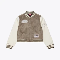 Women's Mitchell & Ness  Tan San Francisco 49ers Full-Snap Varsity Jacket