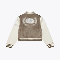 Women's Mitchell & Ness  Tan San Francisco 49ers Full-Snap Varsity Jacket