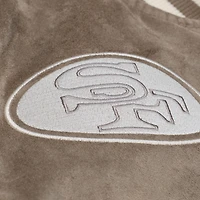 Women's Mitchell & Ness  Tan San Francisco 49ers Full-Snap Varsity Jacket