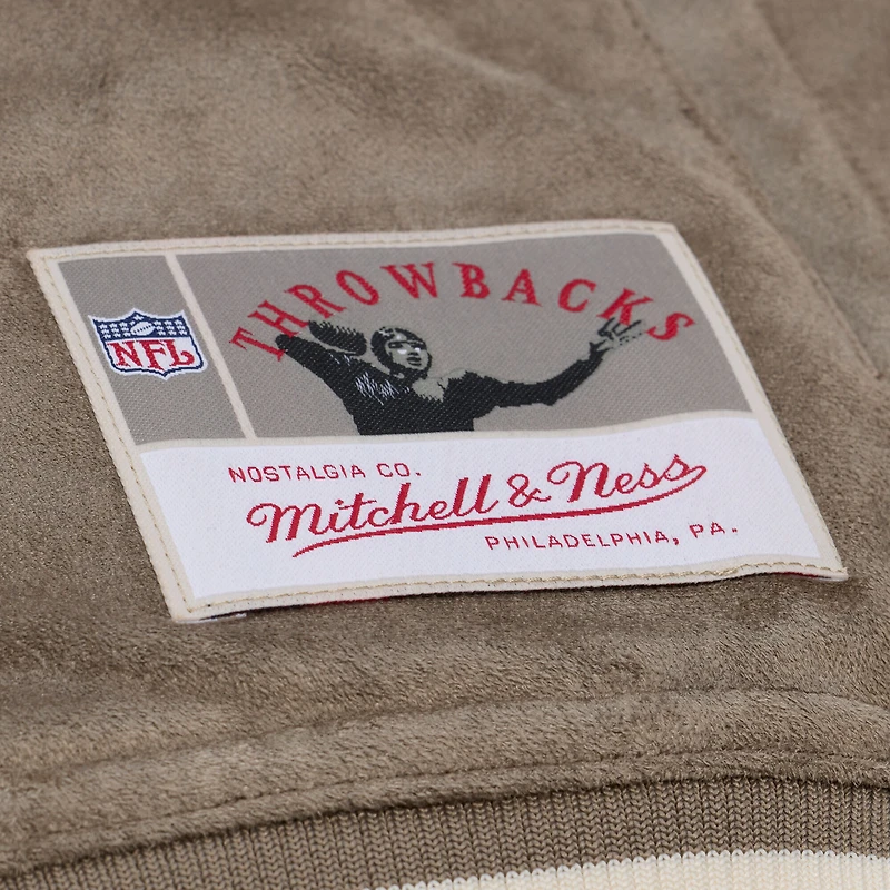 Women's Mitchell & Ness  Tan San Francisco 49ers Full-Snap Varsity Jacket
